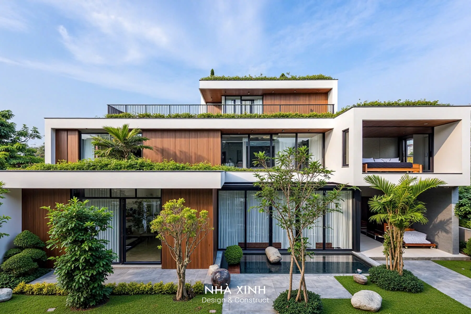 Biệt Thự Hiện Đại Sân Vườn Nghỉ Dưỡng 120m2 Đơn Giản